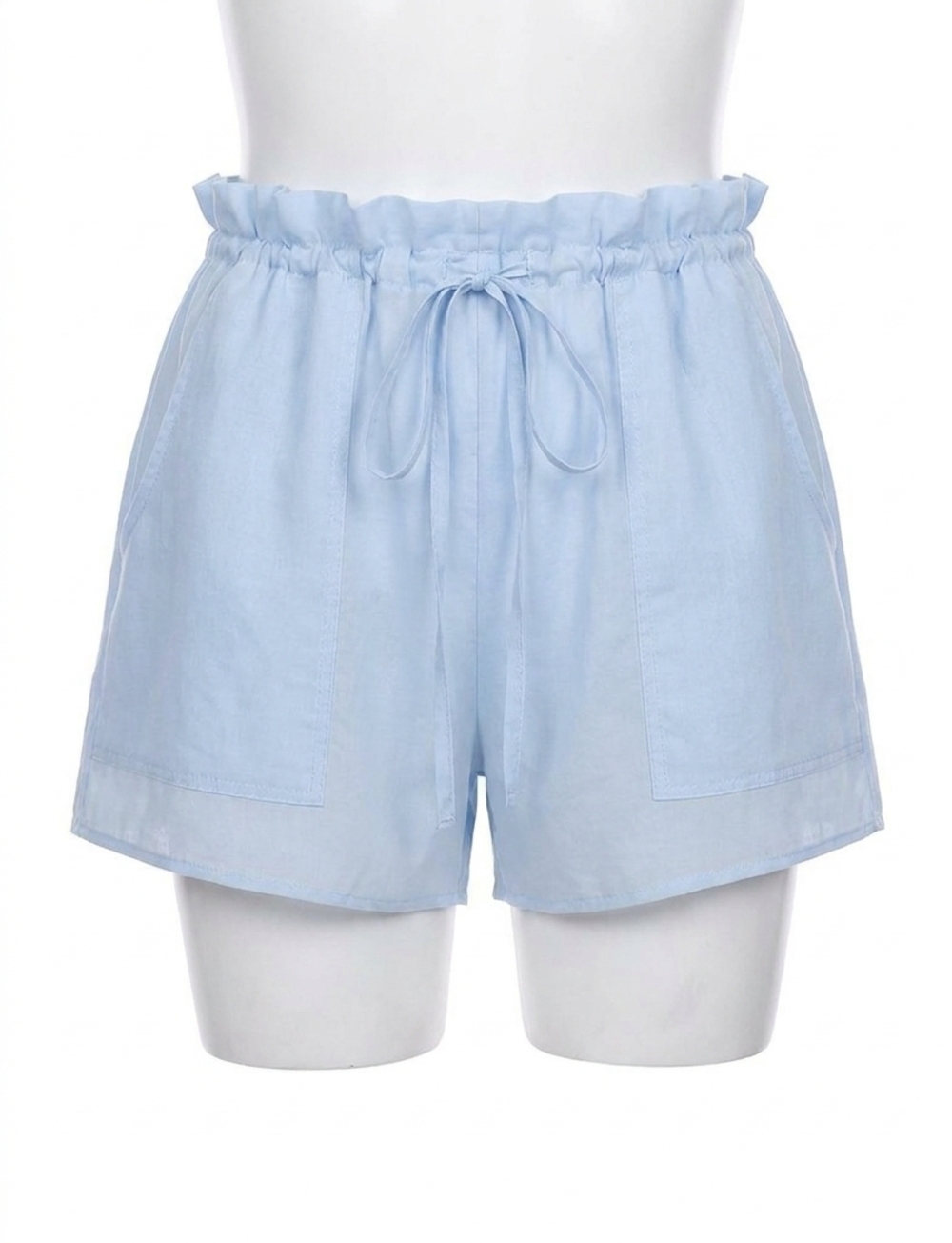 NEW COMMANDO cotton voile pleated short in soft blue